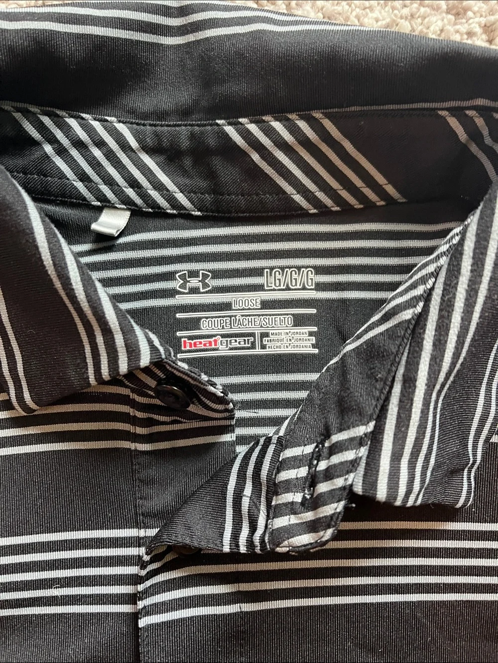 Under Armour Men's Polo Shirts - Blue, Red, Black Stripe Set of 3 - Picture 3 of 8
